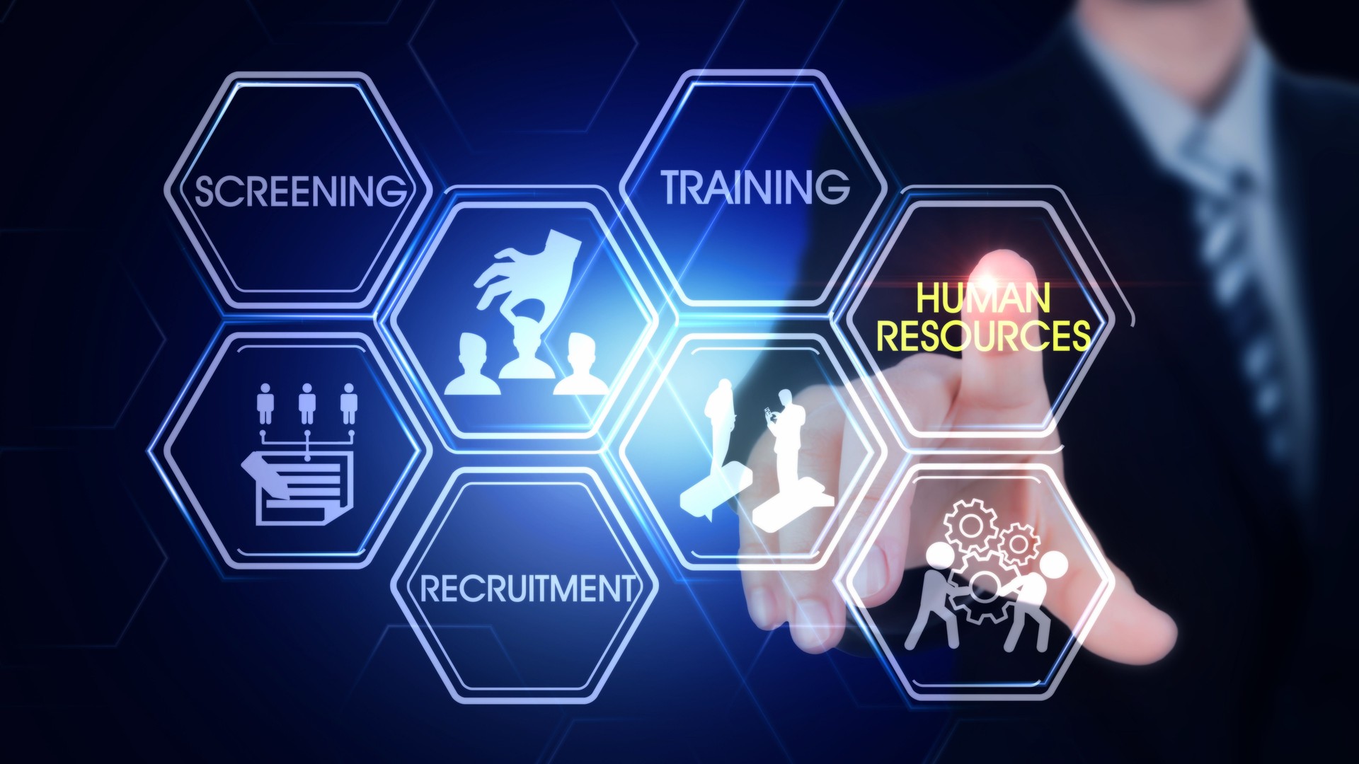 Human Resource Hexagonal Touch Screen Concept