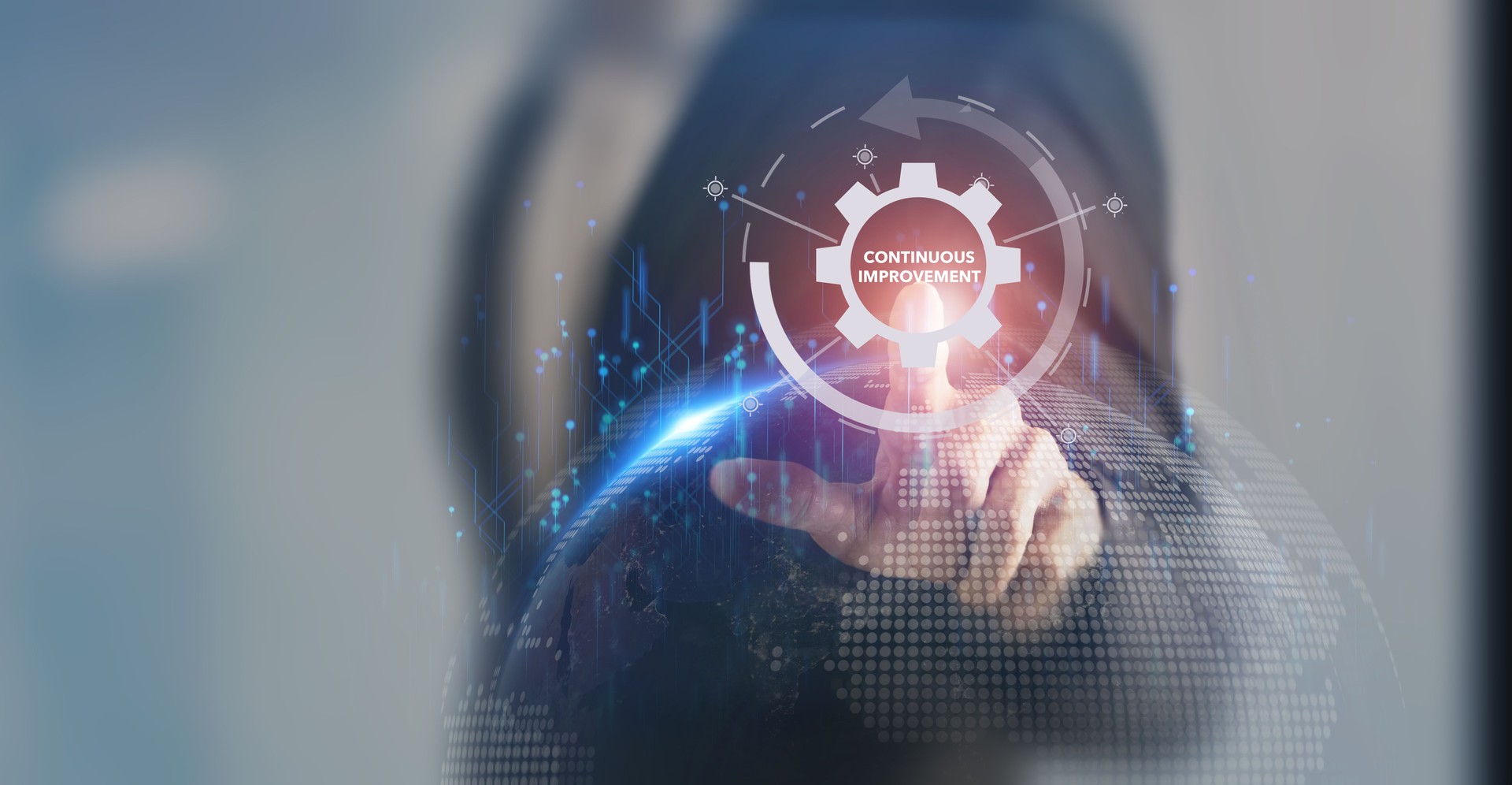 Continuous improvement concept. Solving problems, improving organizational processes. Creating continuous improvement mindset. Project and process management, lean improvement technique, kaizen.